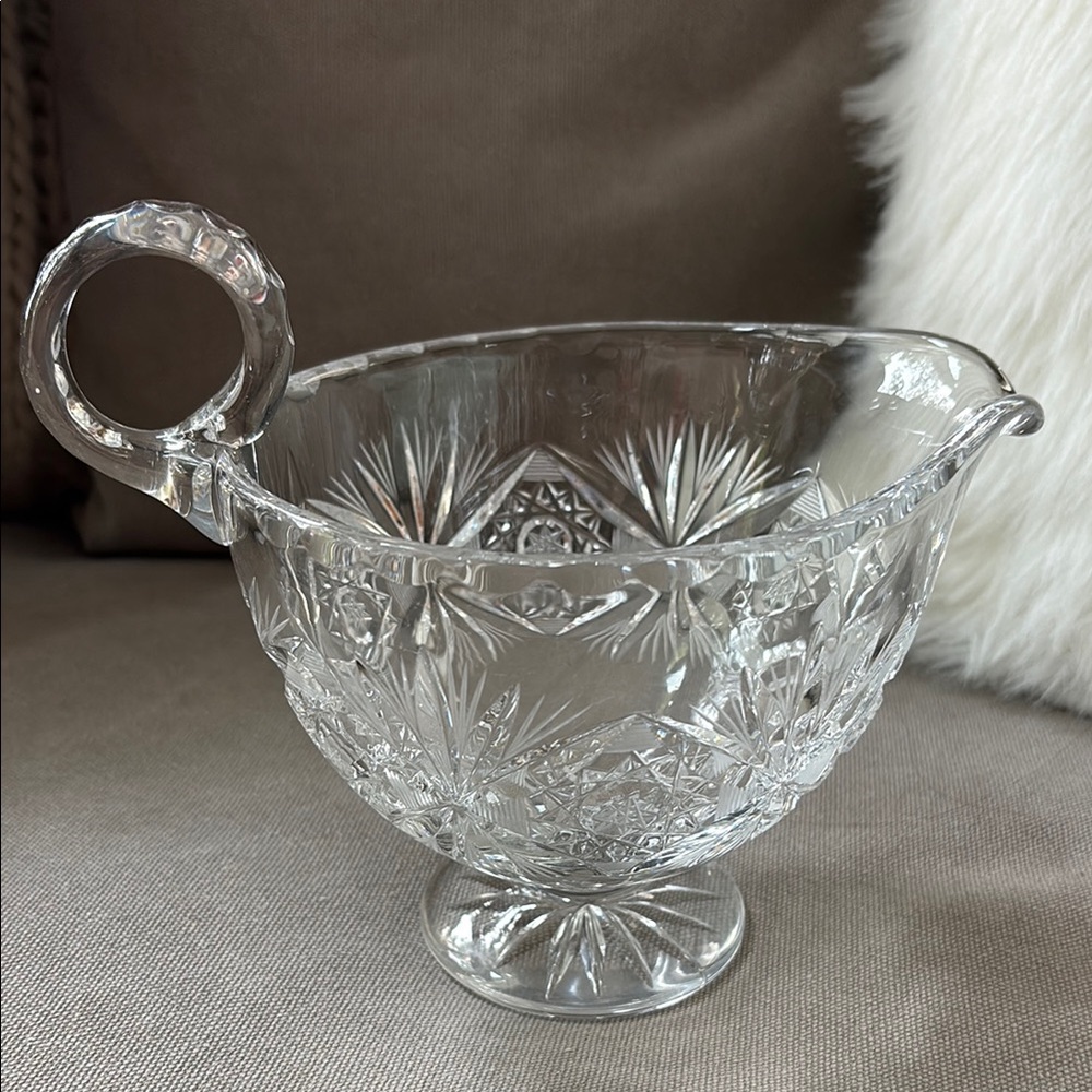 Vintage Crystal Gravy Bowl